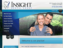 Tablet Screenshot of insightdentalgroup.com